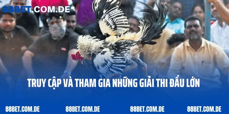 Truy cập và tham gia những giải thi đấu lớn